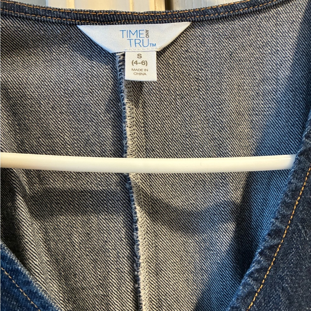 Time and Tru Blue Denim V-Neck Maxi Dress - Picture 3 of 3